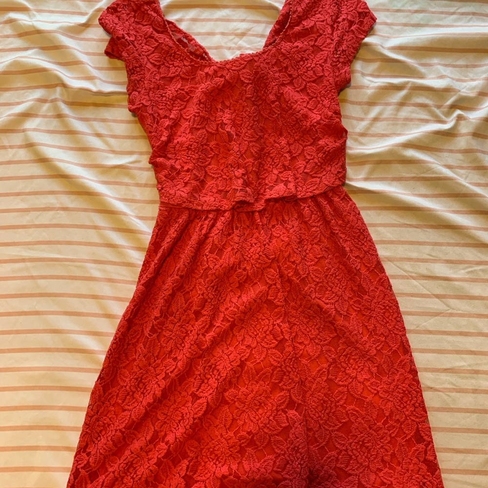 Coral summer dress